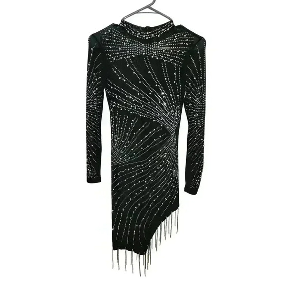 unknown Dresses & Skirts - Holiday / Formal Black Dress with Pearl and Rhinestone - Size S